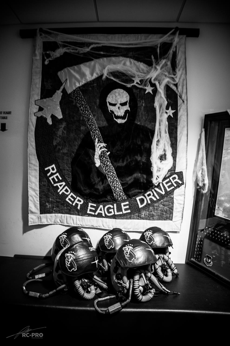 Illustration for article titled This Photo Tour Of The USAF's "Grim Reapers" F-15 Squadron Will Give You Shivers